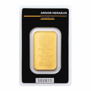 Argor-Heraeus zlatá tehlička 20 g
